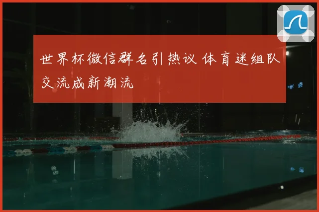 世界杯微信群名引热议 体育迷组队交流成新潮流